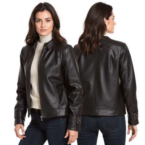 women's black faux leather jacket 1 women's black faux leather jacket