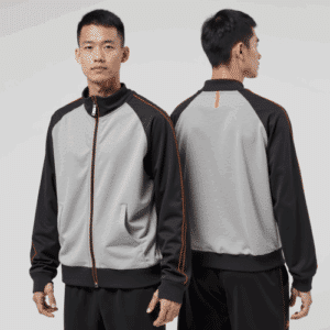 men's athletic track jacket two-tone