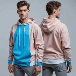 men's casual color-block hoodie