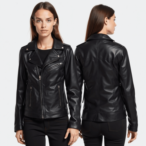 women's black faux leather biker jacket 1 women's black faux leather biker jacket