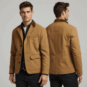 men's camel brown utility jacket