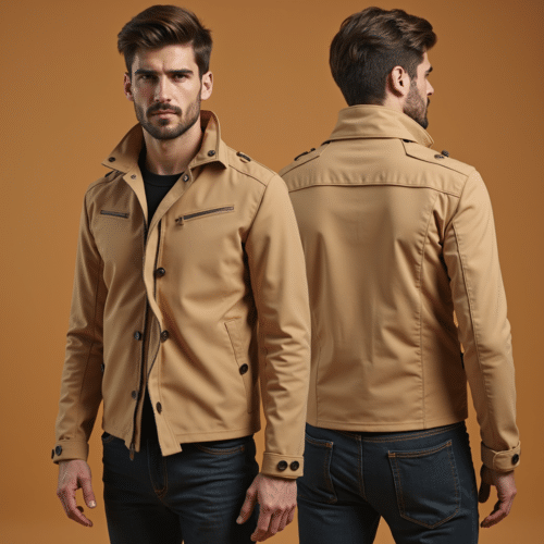 men's tan slim fit casual jacket 1 men's tan slim fit casual jacket