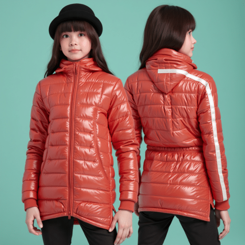 children's long padded winter jacket with hood 1 children's long padded winter jacket