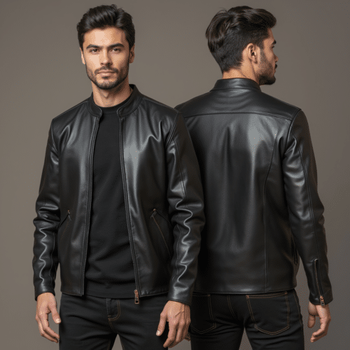 men's black faux leather jacket 1 men's black faux leather jacket