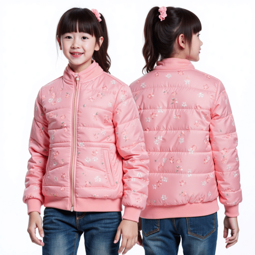 pink kids quilted winter jacket 1 pink kids quilted winter jacket