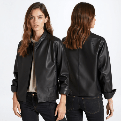 women's black faux leather jacket 1 women's black faux leather jacket