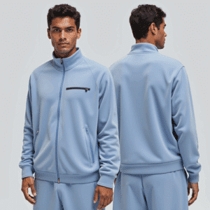 men's light blue tracksuit set