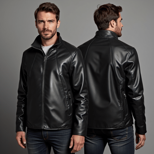 men's black faux leather jacket 1 men's black faux leather jacket