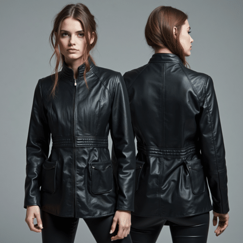 Black Faux Leather Jacket for Women 1 black faux leather jacket for women