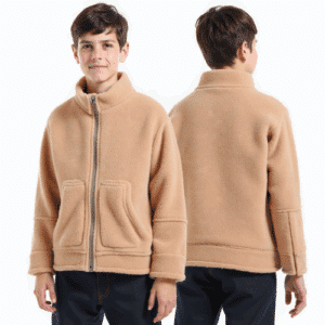 Camel fleece jacket for kids