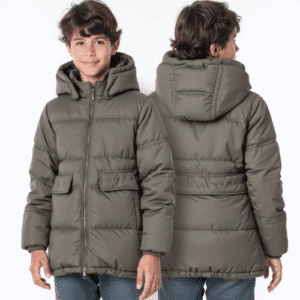 kids olive green quilted puffer jacket