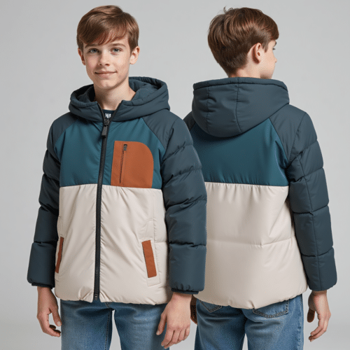 Youth Color-Blocked Puffer Jacket 1 youth color-blocked puffer jacket