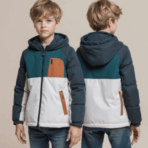 kids color block winter jacket