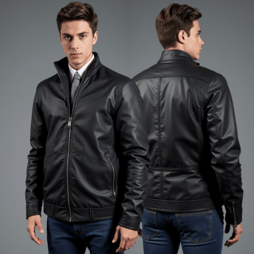 men's black faux leather jacket 1 men's black faux leather jacket