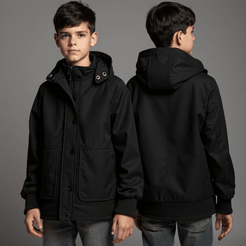 Black Softshell Hooded Jacket 1 black softshell hooded jacket