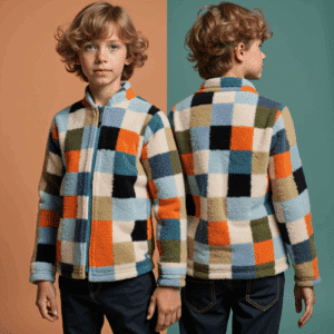 multicolored fleece jacket for kids