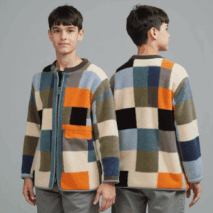 patchwork fleece jacket streetwear