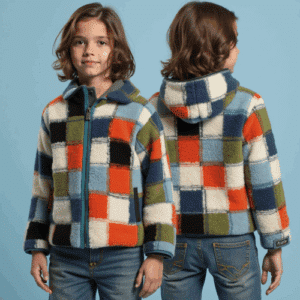 children's patchwork fleece jacket