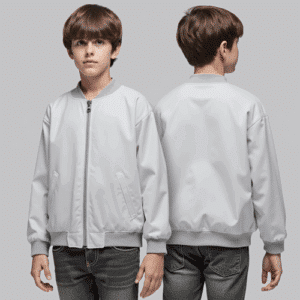 children's gray polyester bomber jacket