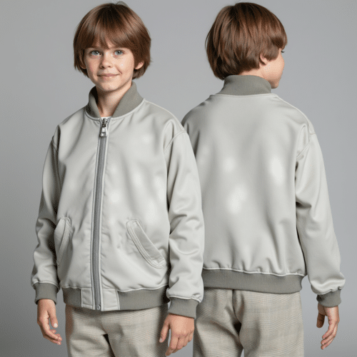 children's gray bomber jacket by Eton Garment - OEM Ready 1 children's gray bomber jacket