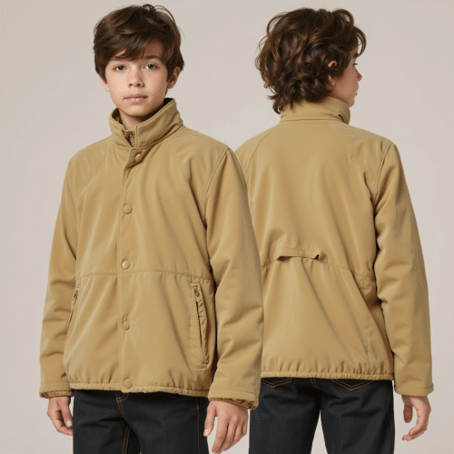 Kids softshell jacket with high collar 1 kids softshell jacket with high collar