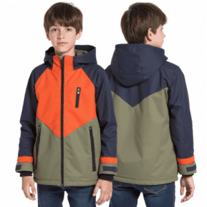 color-block outdoor jacket for youth