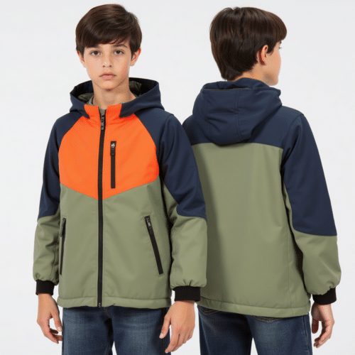 Boys color-block hooded jacket 1 boys color-block hooded jacket