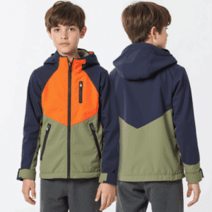 Boys tri-color outdoor jacket with chevron