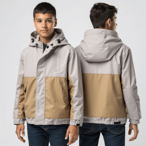 Two-Tone Hooded Jacket Water Resistant 1 two-tone hooded jacket water resistant