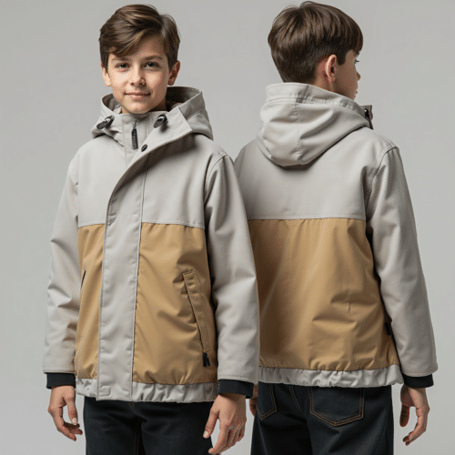 color-block hooded jacket for boys 1 color-block hooded jacket for boys