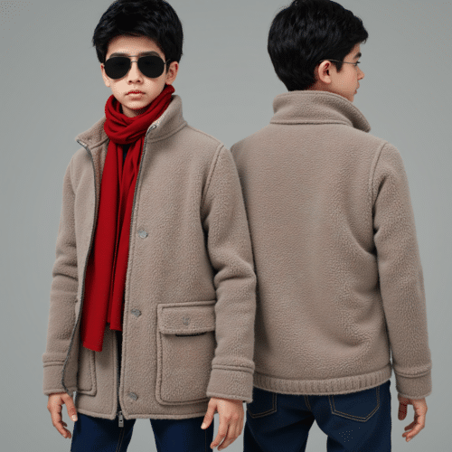 children's sherpa fleece jacket by Eton Garment 1 children's sherpa fleece jacket