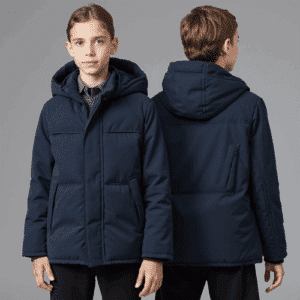 youth navy quilted winter jacket