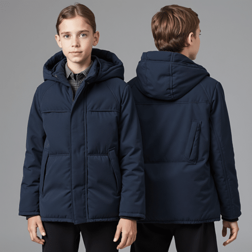 Youth Navy Quilted Winter Jacket 1 youth navy quilted winter jacket
