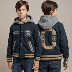 navy varsity jacket with patches