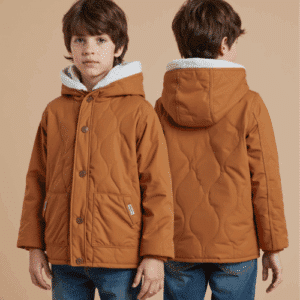 kids quilted hooded winter jacket