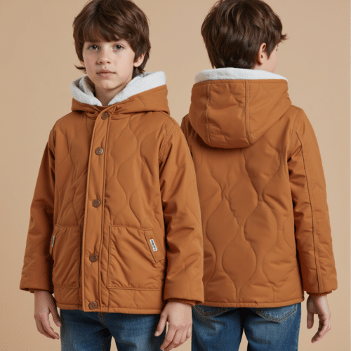 Kids Quilted Hooded Winter Jacket 1 kids quilted hooded winter jacket