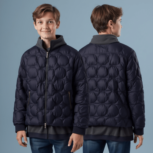 Youth padded jacket with circular quilting 1 Youth padded jacket with circular quilting