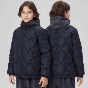 children's navy blue quilted winter jacket