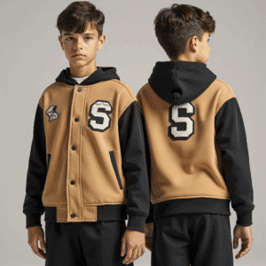 youth varsity jacket with patches