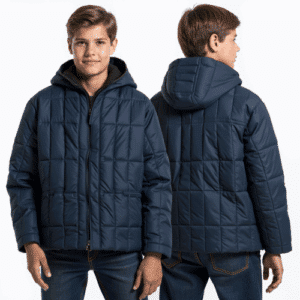 youth navy quilted puffer jacket