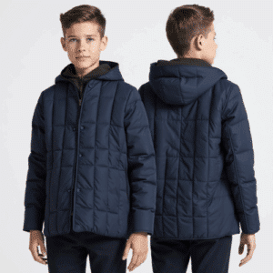 boys navy quilted winter jacket