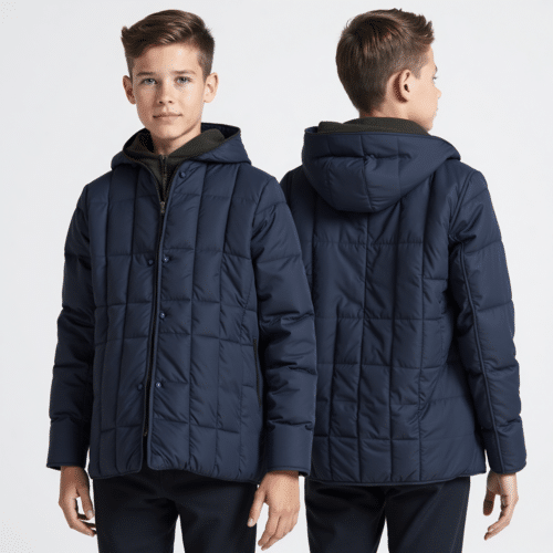 Boys Navy Quilted Winter Jacket 1 boys navy quilted winter jacket