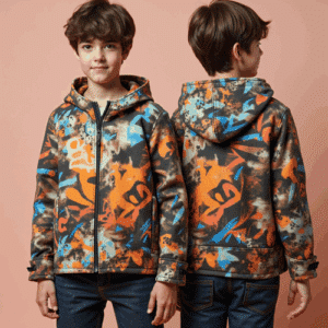 kids graffiti print jacket