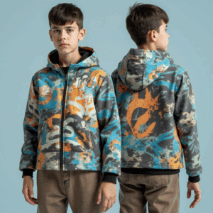 children's graffiti hooded jacket