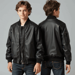 youth black bomber jacket