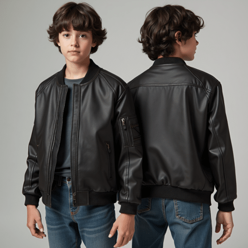 boys black faux leather bomber jacket 1 boys black faux leather bomber jacket