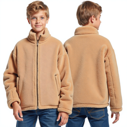 children's camel sherpa fleece jacket 1 children's camel sherpa fleece jacket
