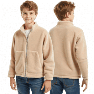 beige fleece jacket for kids