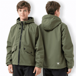 olive green hooded jacket
