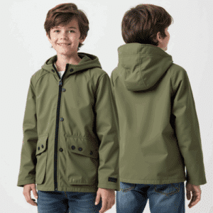 olive green kids outdoor jacket